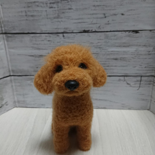 羊毛フェルト 犬 ワンコ トイプードル ペット うちの子 ぬいぐるみ
