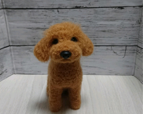 羊毛フェルト 犬 ワンコ トイプードル ペット うちの子 ぬいぐるみ