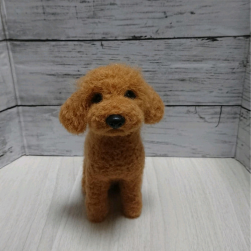 羊毛フェルト 犬 ワンコ トイプードル ペット うちの子 ぬいぐるみ