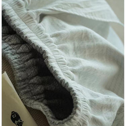 【コットン綿混】ジャガード織り　コクーンスカート　ウエストゴム　ポケット付き【春秋】グレー 7枚目の画像