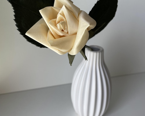 匠の薔薇一輪【かんなフラワーアート/匠の薔薇®︎】 立体