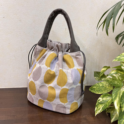 手刺繍 イングリッシュガーデン ガマ口ポーチ ハンドメイド