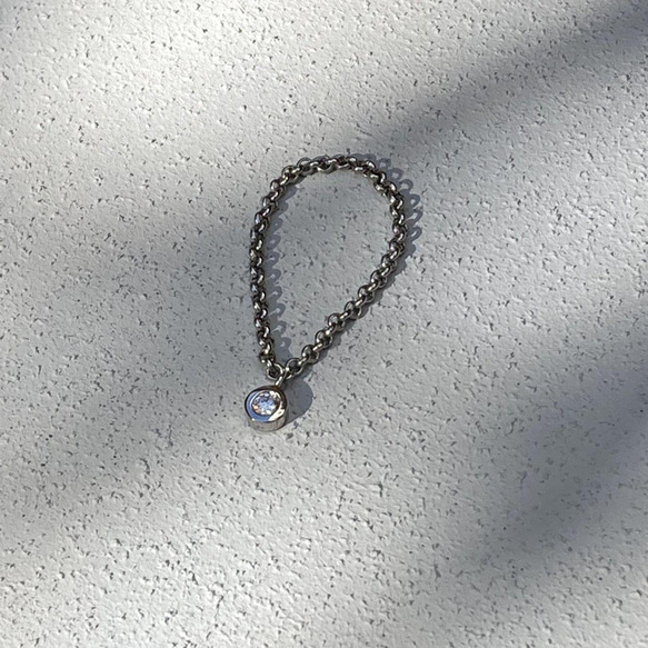 デイリーユースにダイヤモンドチェーンリング~dot chain ring~（受注制作） 6枚目の画像