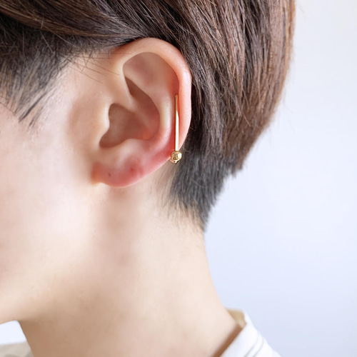 シンプルセレクト イヤークリップ【 point & line 】14kgf イヤリング