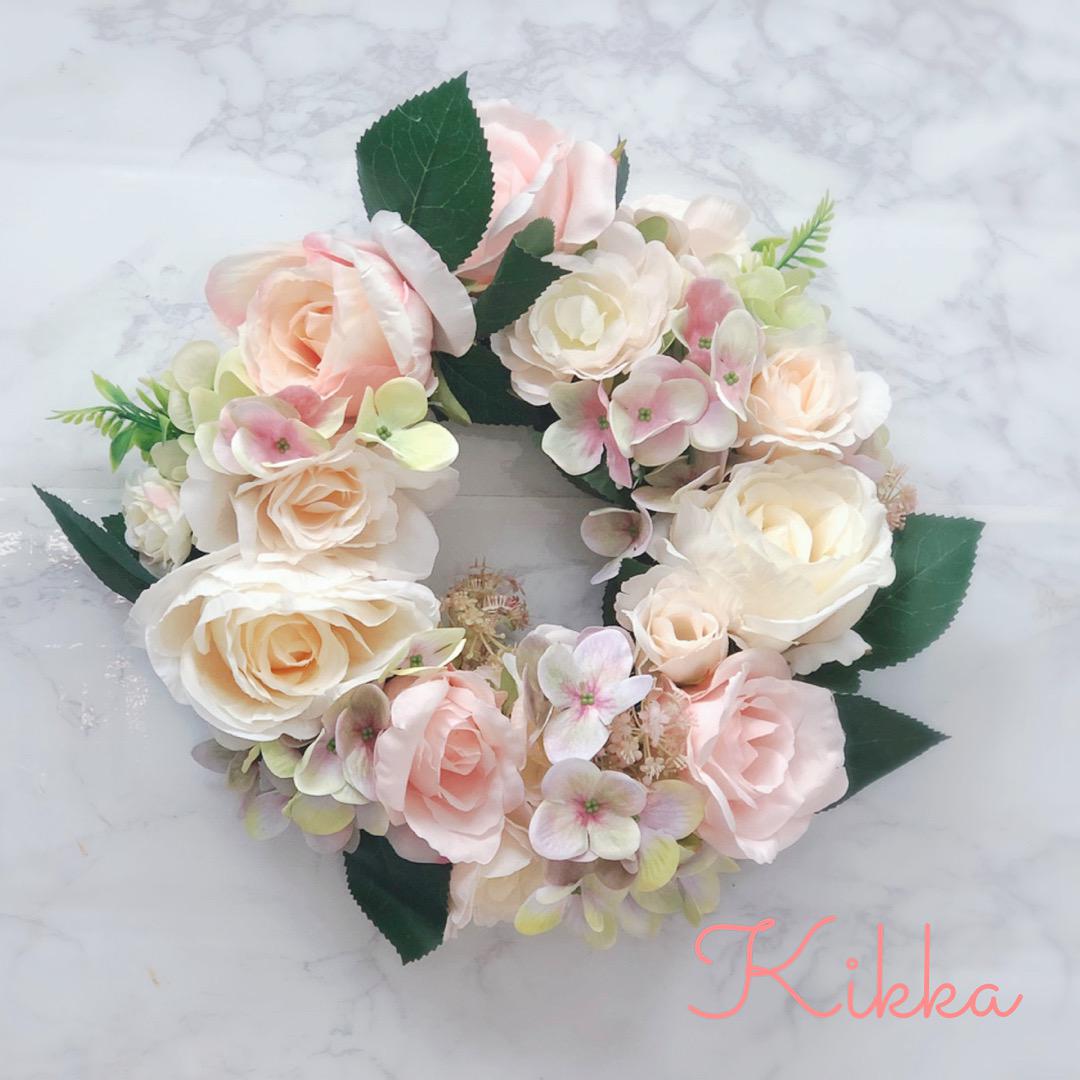 受注販売★アーティフィシャルフラワーリース 7,000円