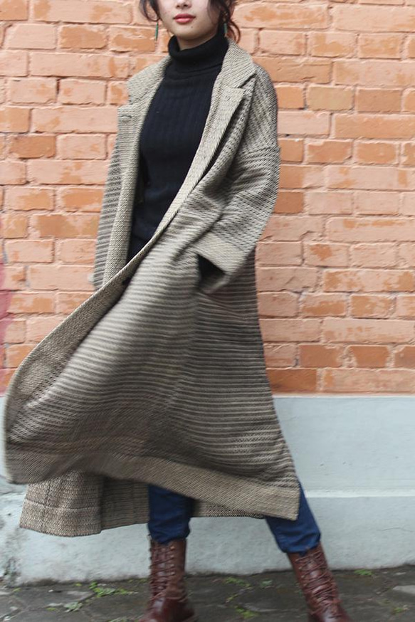 【人氣補貨】復古提花大衣，完美契合春季 第12張的照片