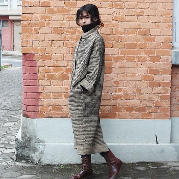 【人氣補貨】復古提花大衣，完美契合春季 第4張的照片