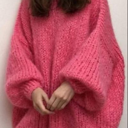手編み  セーター  creema 限定   冬  贈り 4枚目の画像