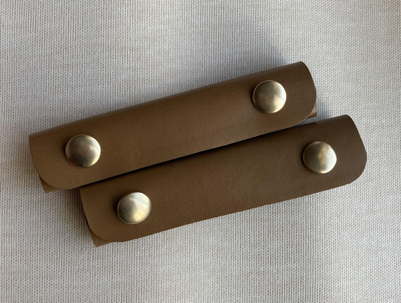 新色　ハンドルカバー　持ち手カバー　ハンドメイド　トートバッグ　ゴールド 2枚目の画像