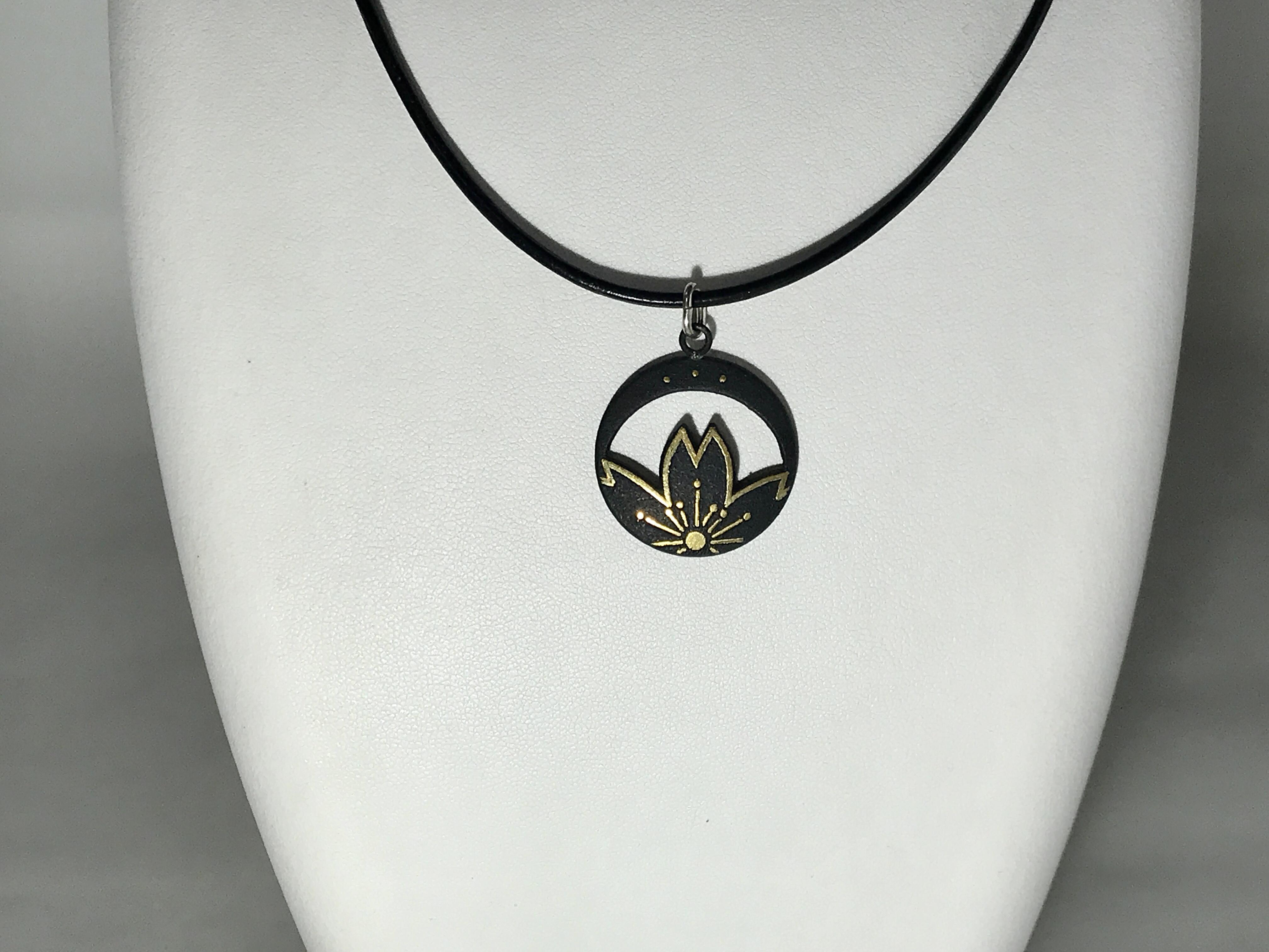 肥後象がん　透かし桜ペンダント【受注制作】