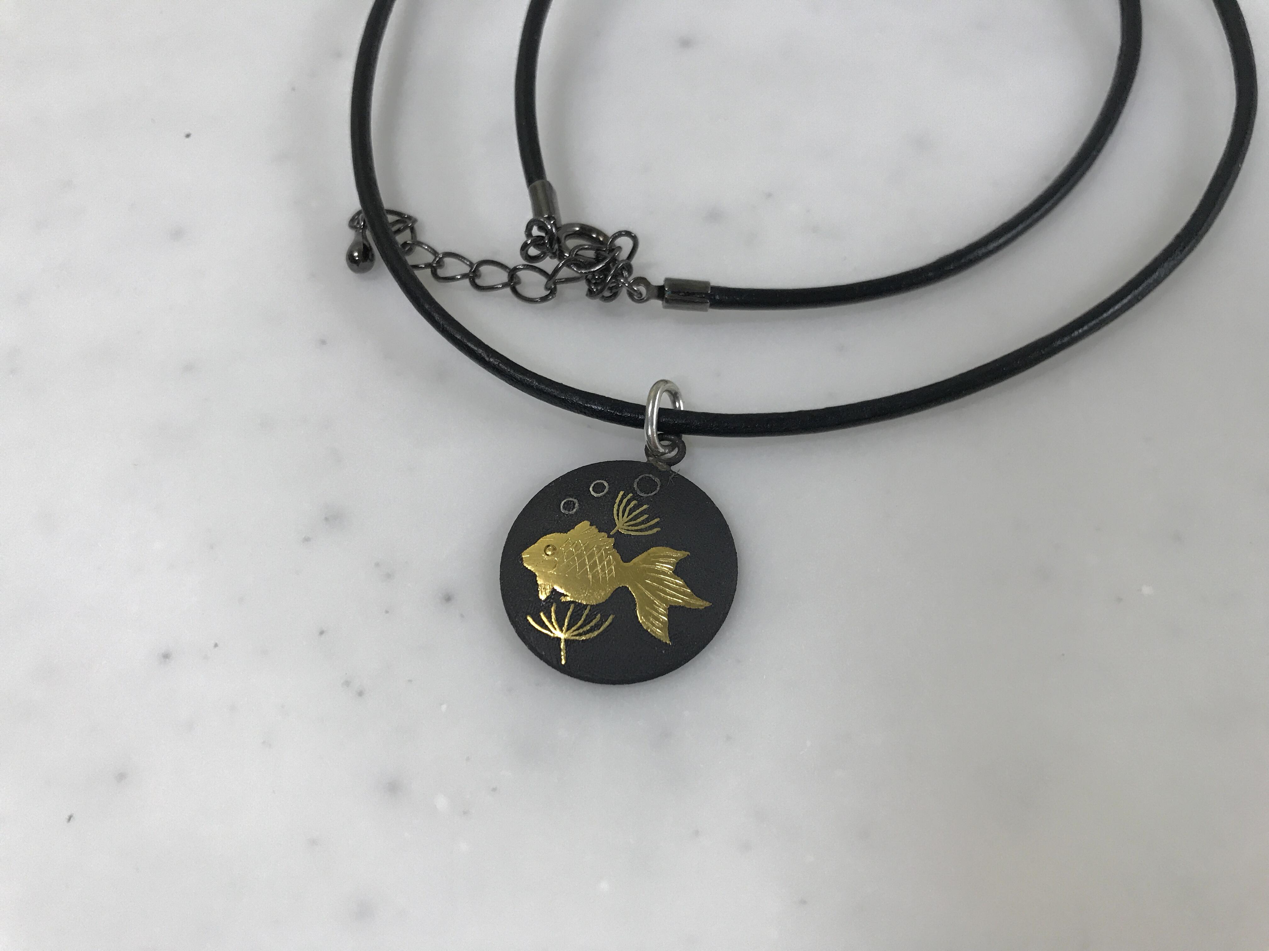 肥後象がん　ペンダント「金魚～キンギョ～」【受注制作】