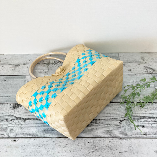 マハロカンパニー　花柄プラカゴ　手持ち付き　蓋　6点セット マハロカンパニー 花柄プラカゴ 手持ち付き 蓋 6点セット 小物入れ 蓋