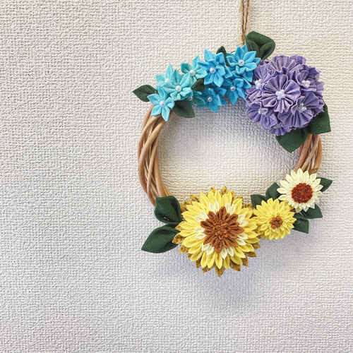 つまみ細工リース　リリー Amazon.co.jp: つまみ細工リース No.42 緑リース : ホビー