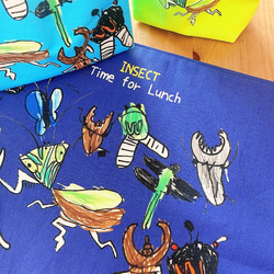 子供の絵で作る・お弁当袋セット：お弁当袋+コップ袋+ランチョンマット1枚 11枚目の画像