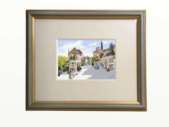 ポストカード ヨーロッパ風景画（組み合わせ自由4枚セット1.000円）No.201 フランス　ドルドーニュ峡谷の村 3枚目の画像