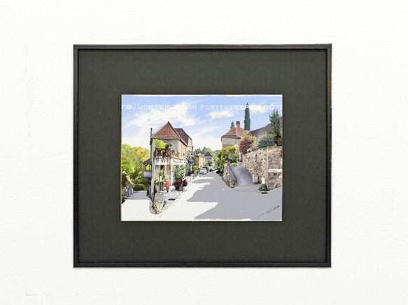 ポストカード ヨーロッパ風景画（組み合わせ自由4枚セット1.000円）No.201 フランス　ドルドーニュ峡谷の村 2枚目の画像