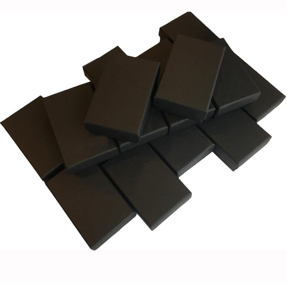 ジュエリー ギフトボックス ジュエリーケース 小箱 アクセサリー 紙箱 黒 16個セット 8x5x2.7cm 3枚目の画像