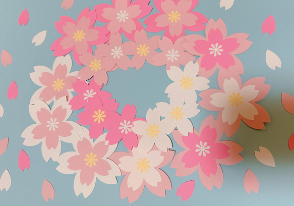 k7epu_ページ☆ 壁面飾り 簡単✨折り紙】桜の作り方🌸吊るし飾り・壁面飾り✨ DIY Paper