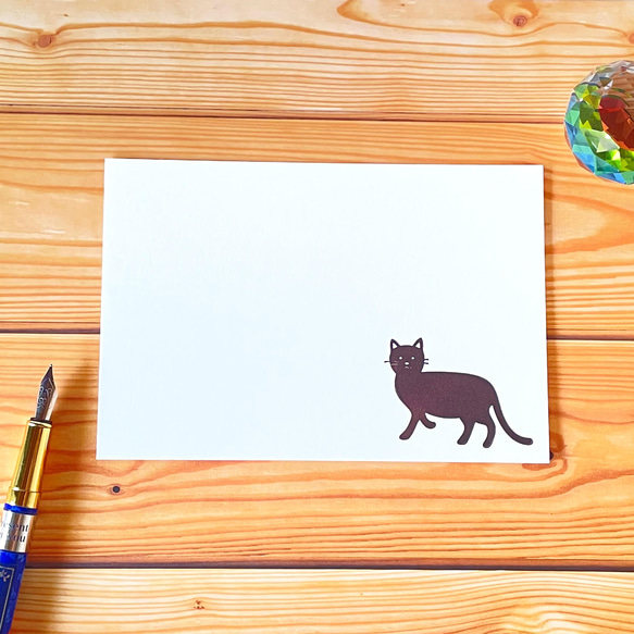 きまぐれ猫ちゃんのポストカード　可愛い猫　自由な猫【活版印刷】 1枚目の画像