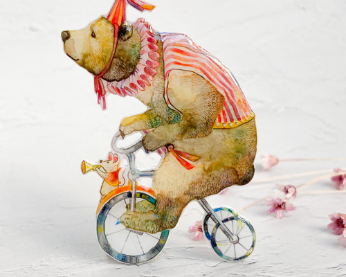 サーカスのクマ 自転車乗りクマさん ブローチ falso 通販 13383711