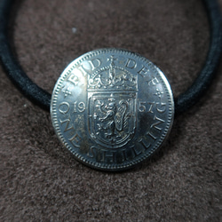 イギリス １シリングコインのヘアゴム [石屋のアクセサリ]　-97- 2枚目の画像