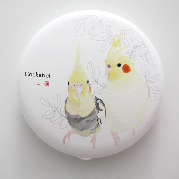 LEDライト付コンパクトミラー「オカメインコ」 2枚目の画像