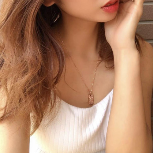 ▲ハワイアンジュエリー プレート マリア 重ね付け ネックレス