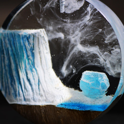 限定作品【送料無料】 Glacier/Perito Moreno　ウッドレジンジュエリー 3枚目の画像