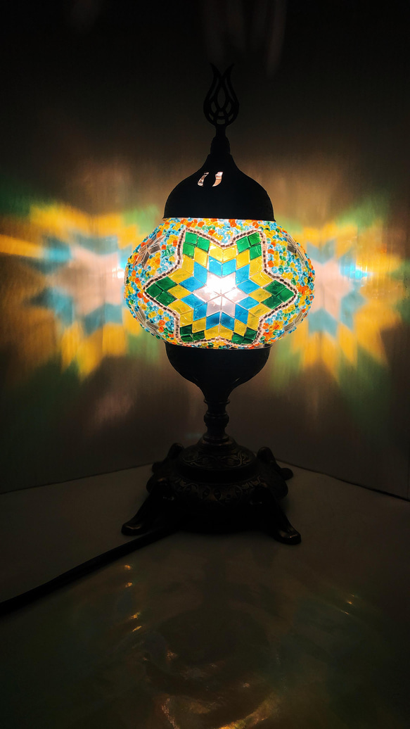 手作り吹きガラストルコランプMサイズ