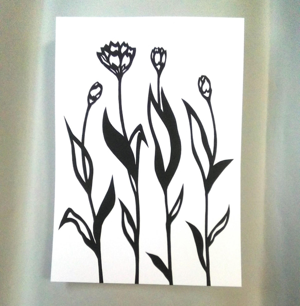 【切り絵】原画　A5サイズ　Flowers2 1枚目の画像