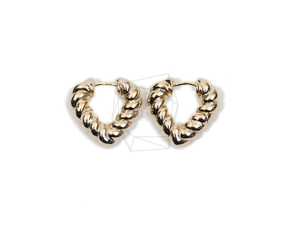 ERG-1967-G【2個入り】ツイストワンタッチ ピアス,Twist One touch Post Earring 1枚目の画像