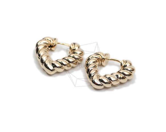 ERG-1967-G【2個入り】ツイストワンタッチ ピアス,Twist One touch Post Earring 2枚目の画像