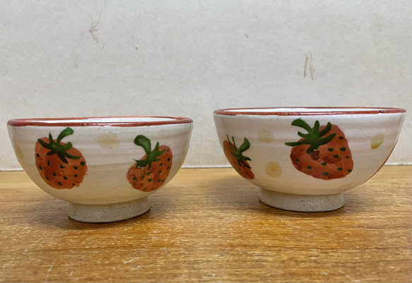 やまぐちあさこさん の イチゴ柄お茶碗＆マグカップ やまぐちあさこさん の イチゴ柄お茶碗＆マグカップ やまぐち