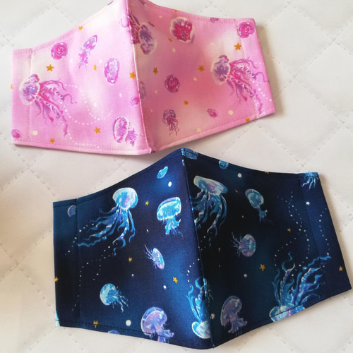 ハンドメイドインナーマスク子供用3枚 接触冷感 ギンガムチェック