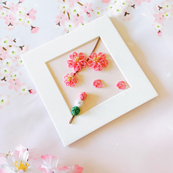 水引桜と花見団子のミニフレーム 3枚目の画像