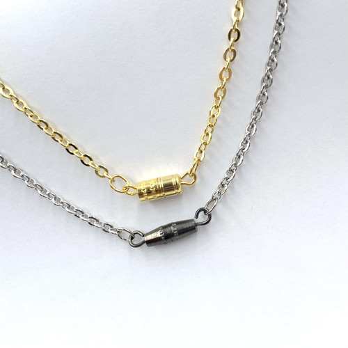 カン付き クラスプ ネジ式 10ヶ ネックレス 留め具 接続金具 ゴールド