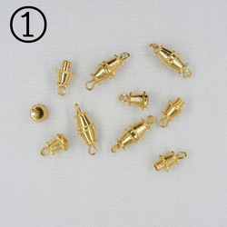 カン付き　クラスプ　ネジ式　10ヶ　ネックレス　留め具　接続金具　ゴールド 3枚目の画像