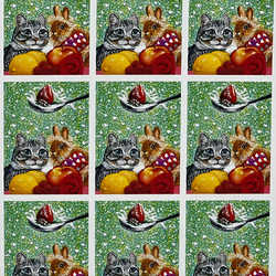 うさぎのポストカード　封筒&シール付き　猫ちゃんとうさちゃん　３点1セット 6枚目の画像