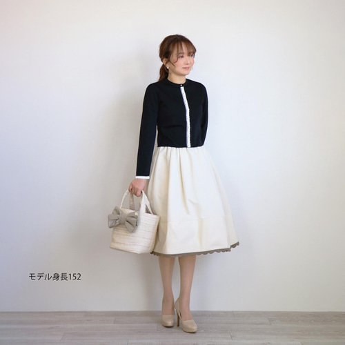 完売です！【コーデが華やぐ◎】裾スカラップ付き ふんわりスカート