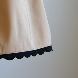 [有新的春季顏色♪您可以選擇長度！ ] 羅緞塔夫綢下擺扇貝蓬鬆裙[餅乾x黑色] 第8張的照片