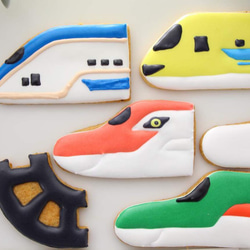 新幹線 アイシングクッキー セット ３車両選択 誕生日 ケーキ 飾り 線路 看板 ケーキトッパー 新幹線ケーキ 男の子 7枚目の画像