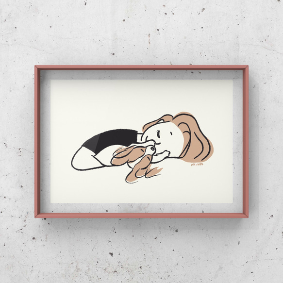 パピヨン【肉球の匂い】A4ポスター　犬　ペット　イラスト　うちの子 1枚目の画像