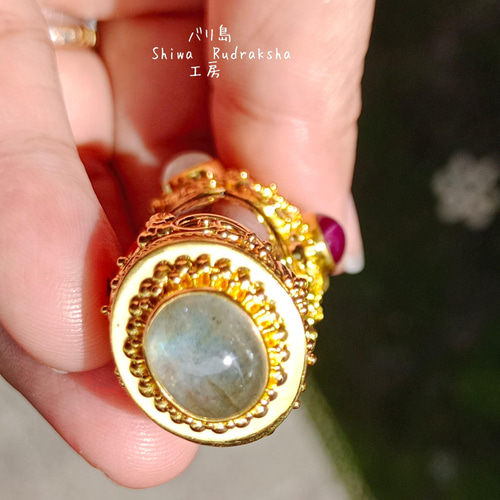 グリーンウリ・ムスティカ・孔雀の羽】ガネーシャ☆ペンダントトップ