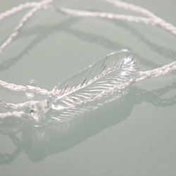 天使の羽根： Glass Feather（White Thread）波動玉® 0911 8枚目の画像