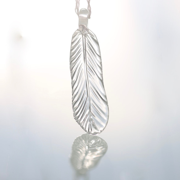 天使の羽根： Glass Feather（White Thread）波動玉® 0911 3枚目の画像