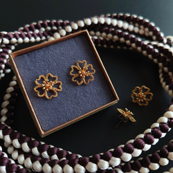 桜 ―咲― ゴールド #321GD ピアス（スタッド・一粒） kanafu 通販
