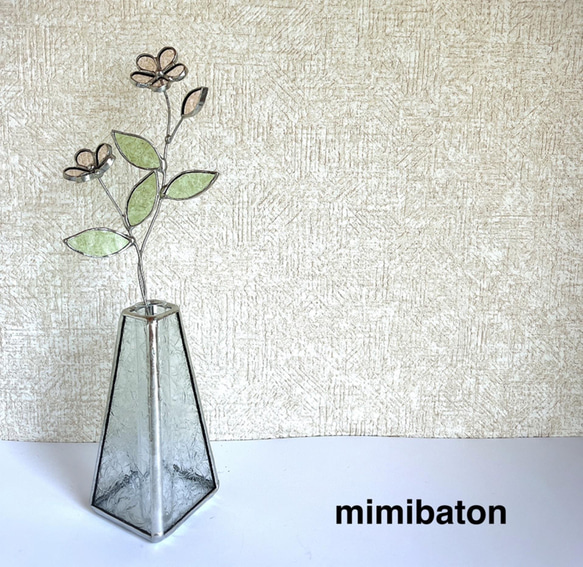 【受注製作】⚫︎季節限定⚫︎ mimibaton＊ステンドグラス・SAKURA＊ 1枚目の画像