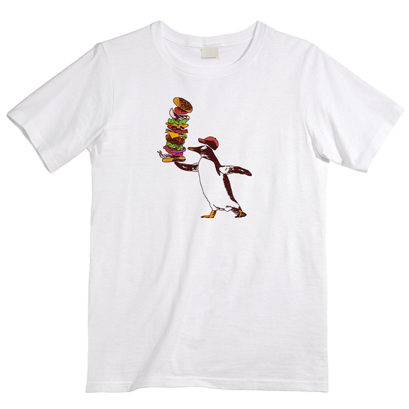 [Tシャツ] hamburger Penguin 1枚目の画像