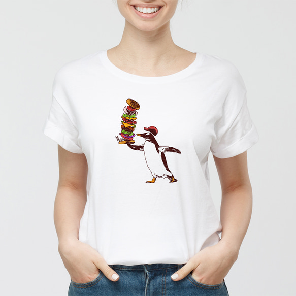 [Tシャツ] hamburger Penguin 3枚目の画像