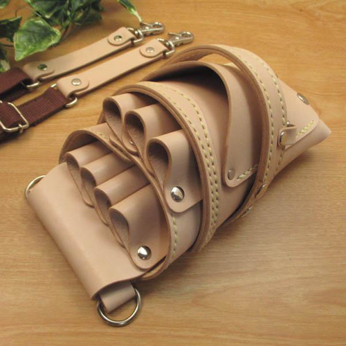 手縫い ヌメ革 シザーケース (ナチュラル) 7丁差し SCA-55/NA その他